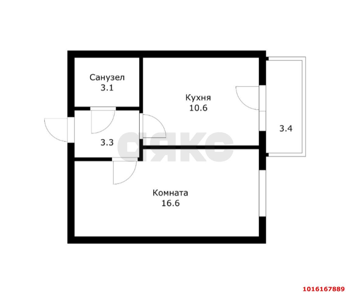 Фото №14: 1-комнатная квартира 36&nbsp;м², 4/5&nbsp;эт. - Новая Адыгея, мкр. ЖК Дарград, ул. Тургеневское шоссе, 33/3к15
