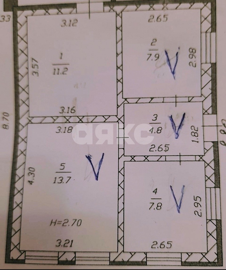 Фото №17: 5+-комнатная квартира 85&nbsp;м², 1/2&nbsp;эт. - Анапа, ул. Красноармейская, 29