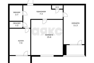 Фото №1: 2-комнатная квартира 46&nbsp;м², 9/9&nbsp;эт. - Краснодар, мкр. Черёмушки, ул. Старокубанская, 125