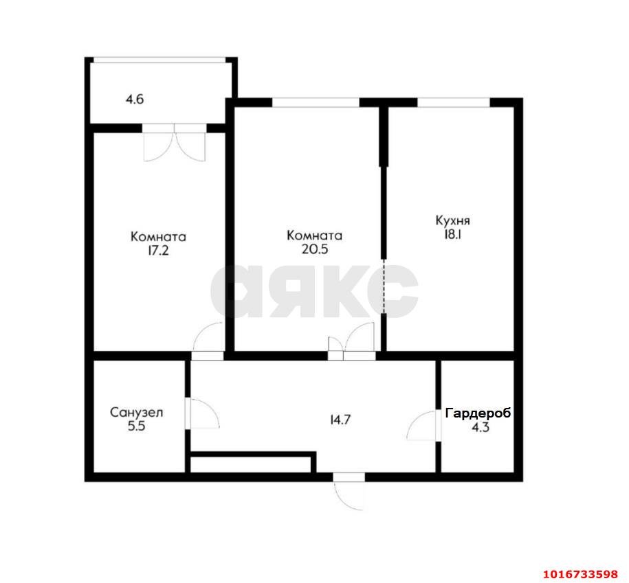 Фото №17: 2-комнатная квартира 80&nbsp;м², 3/24&nbsp;эт. - Краснодар, Западный внутригородской округ, Фестивальный, мкр. жилой комплекс Триумф, ул. имени П.М. Гаврилова, 27