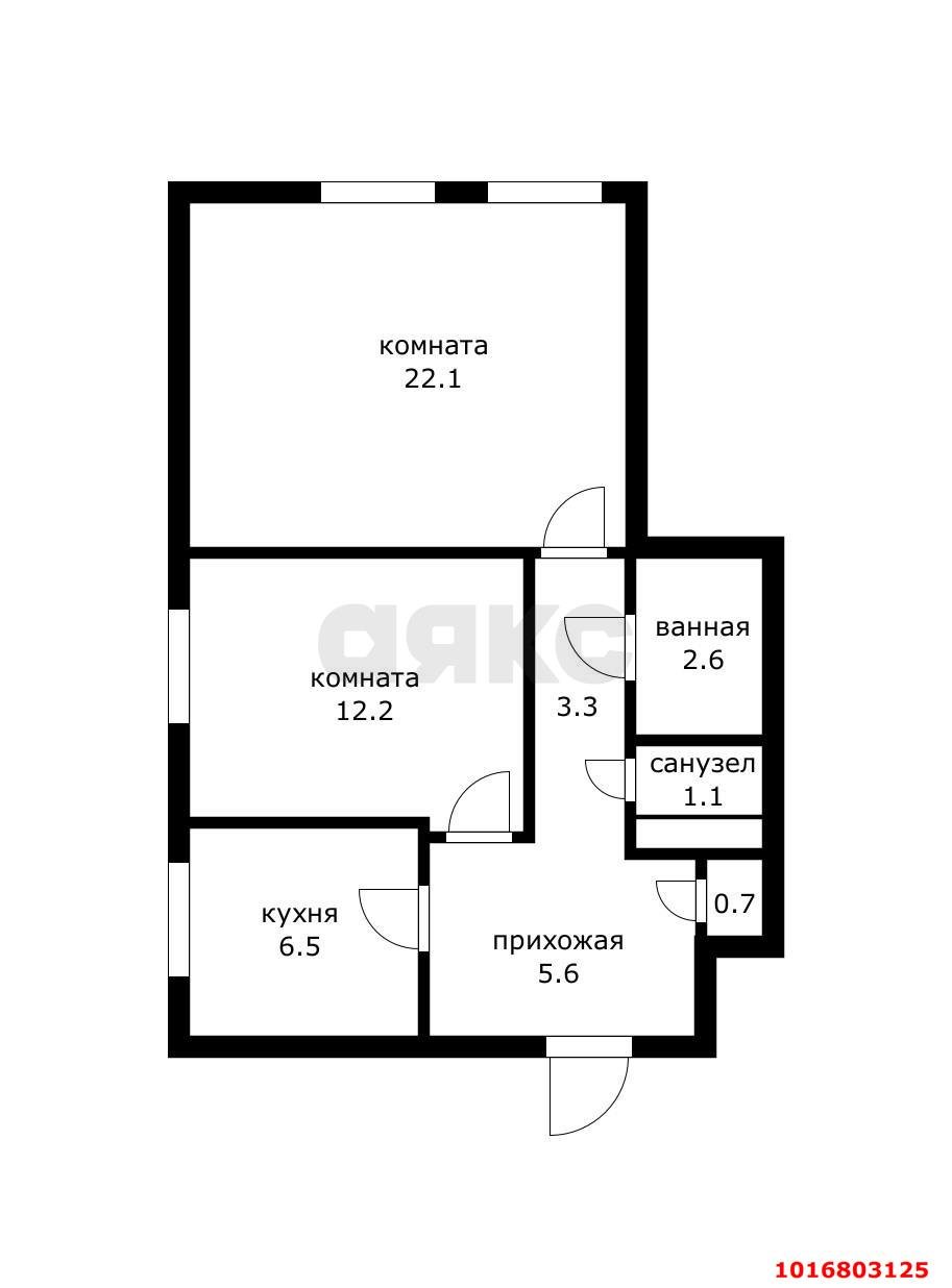 Фото №5: 2-комнатная квартира 54&nbsp;м², 2/4&nbsp;эт. - Краснодар, Центральный внутригородской округ, мкр. Центральный, ул. Мира, 49