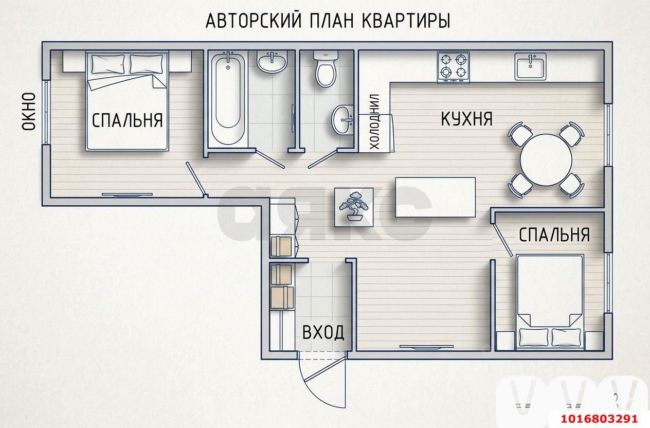 Фото №10: 2-комнатная квартира 51&nbsp;м², 13/16&nbsp;эт. - Краснодар, Прикубанский внутригородской округ, мкр. жилой комплекс Зелёный театр, ул. Западный Обход, 39/1к4