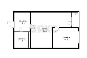 Фото №1: 1-комнатная квартира 45&nbsp;м², 3/8&nbsp;эт. - Краснодар, ж/р Новознаменский, ул. Войсковая, 4к12