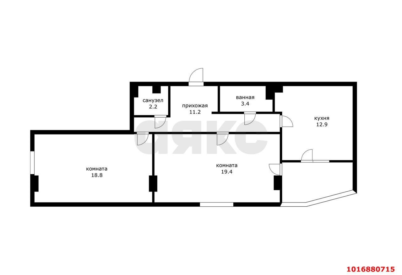 Фото №15: 2-комнатная квартира 75&nbsp;м², 10/12&nbsp;эт. - Краснодар, Карасунский внутригородской округ, жилой комплекс Курортный, мкр. Гидростроителей, пр-д Курортный, 5