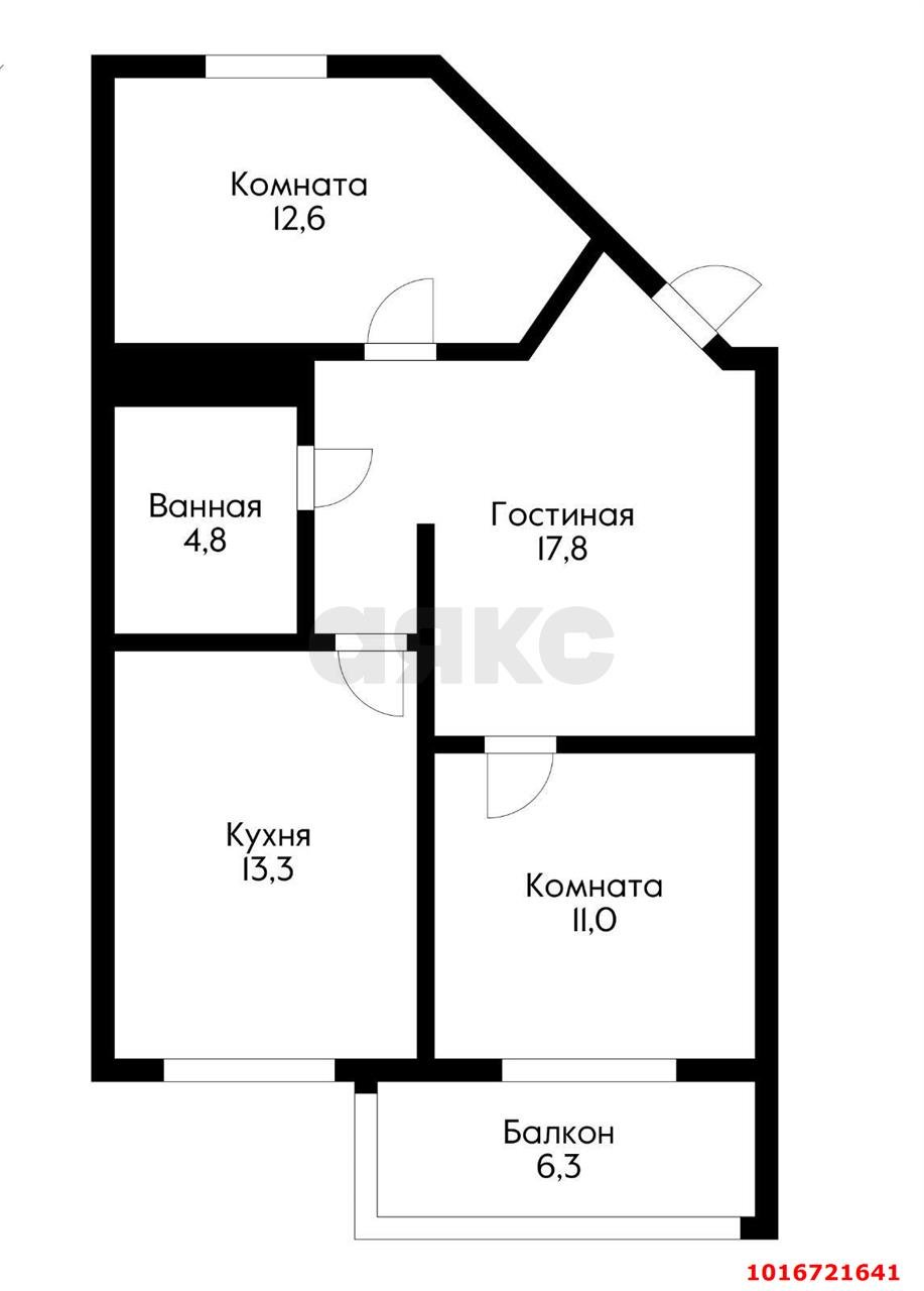 Фото №19: 2-комнатная квартира 65&nbsp;м², 3/20&nbsp;эт. - Краснодар, Прикубанский внутригородской округ, Краевая Клиническая Больница, мкр. жилой комплекс Спорт-Сити, ул. Домбайская, 10/1к2