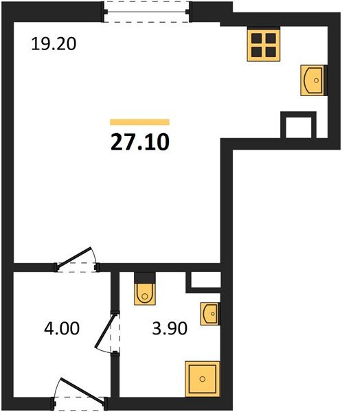 Фото №1: Студия 27&nbsp;м², 3/16&nbsp;эт. - Краснодар, Прикубанский внутригородской округ, мкр. Догма Парк, ул. Марины Цветаевой, 36
