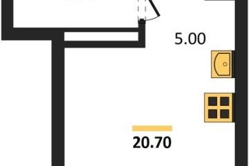 Фото №1: Студия 20 м², 13/16 эт. - Краснодар, мкр. ЖК Грейд,