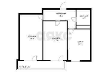 Фото №1: 2-комнатная квартира 60 м², 20/24 эт. - Краснодар, мкр. ЖК Маршал, ул. Гаражная, 87