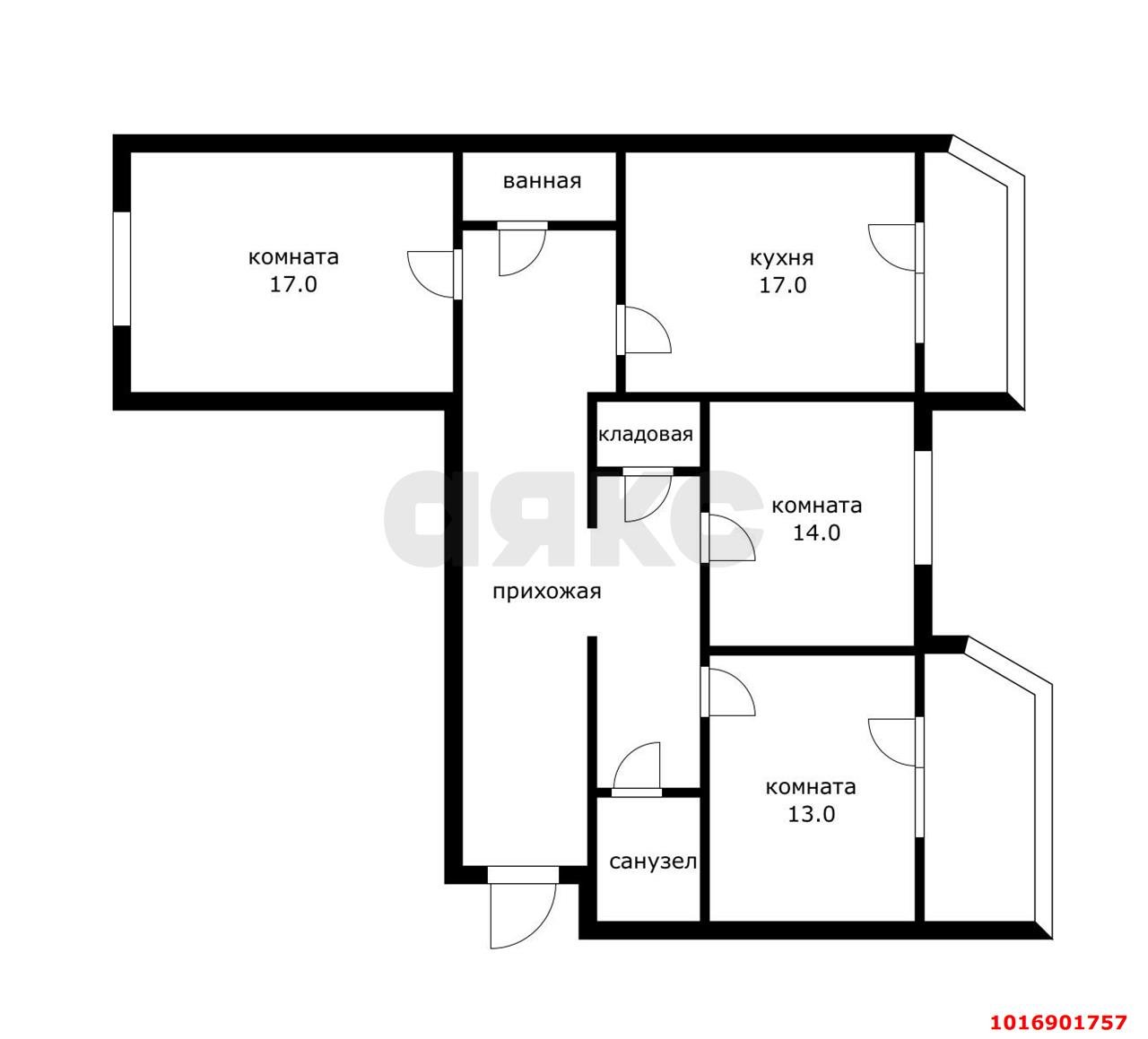 Фото №11: 3-комнатная квартира 81&nbsp;м², 11/14&nbsp;эт. - Краснодар, Прикубанский внутригородской округ, мкр. Московский, ул. им. Артюшкова В.Д., 19