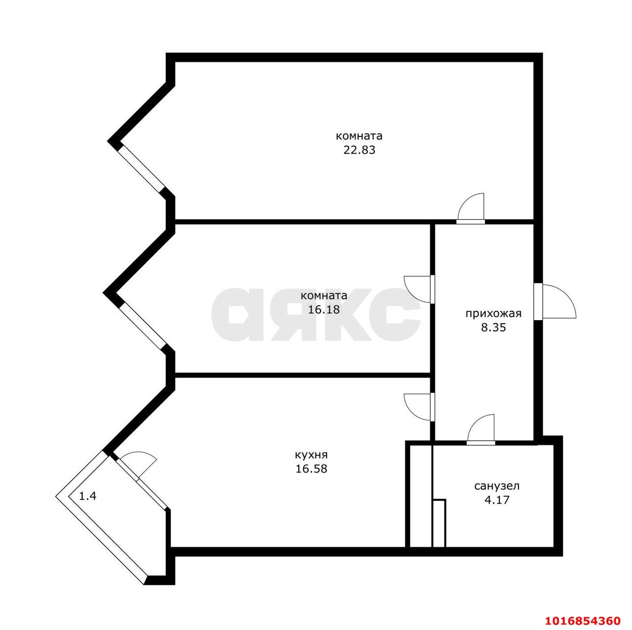 Фото №17: 2-комнатная квартира 70&nbsp;м², 19/25&nbsp;эт. - Краснодар, Карасунский внутригородской округ, ж/м Пашковский, ул. Леонида Лаврова, 4