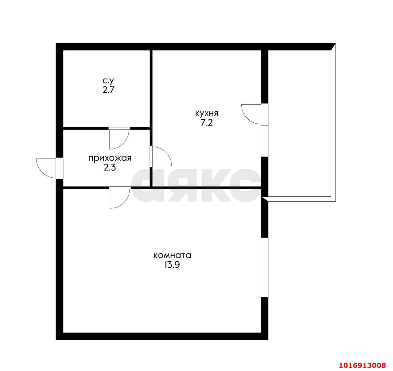 Фото №2: 1-комнатная квартира 30&nbsp;м², 3/5&nbsp;эт. - Новая Адыгея, мкр. ЖК Дарград, ул. Тургеневское шоссе, 33/1к8