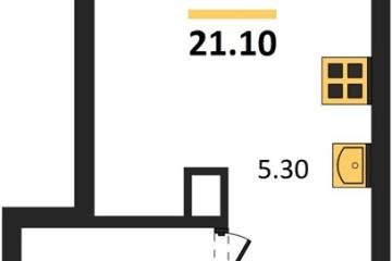 Фото №1: Студия 21 м², 10/18 эт. - Краснодар, мкр. ЖК Грейд,