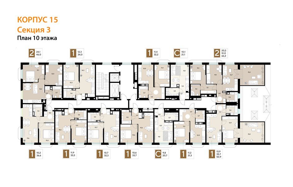 Фото №8: Студия 21&nbsp;м², 10/18&nbsp;эт. - Краснодар, Прикубанский внутригородской округ, мкр. ЖК Грейд