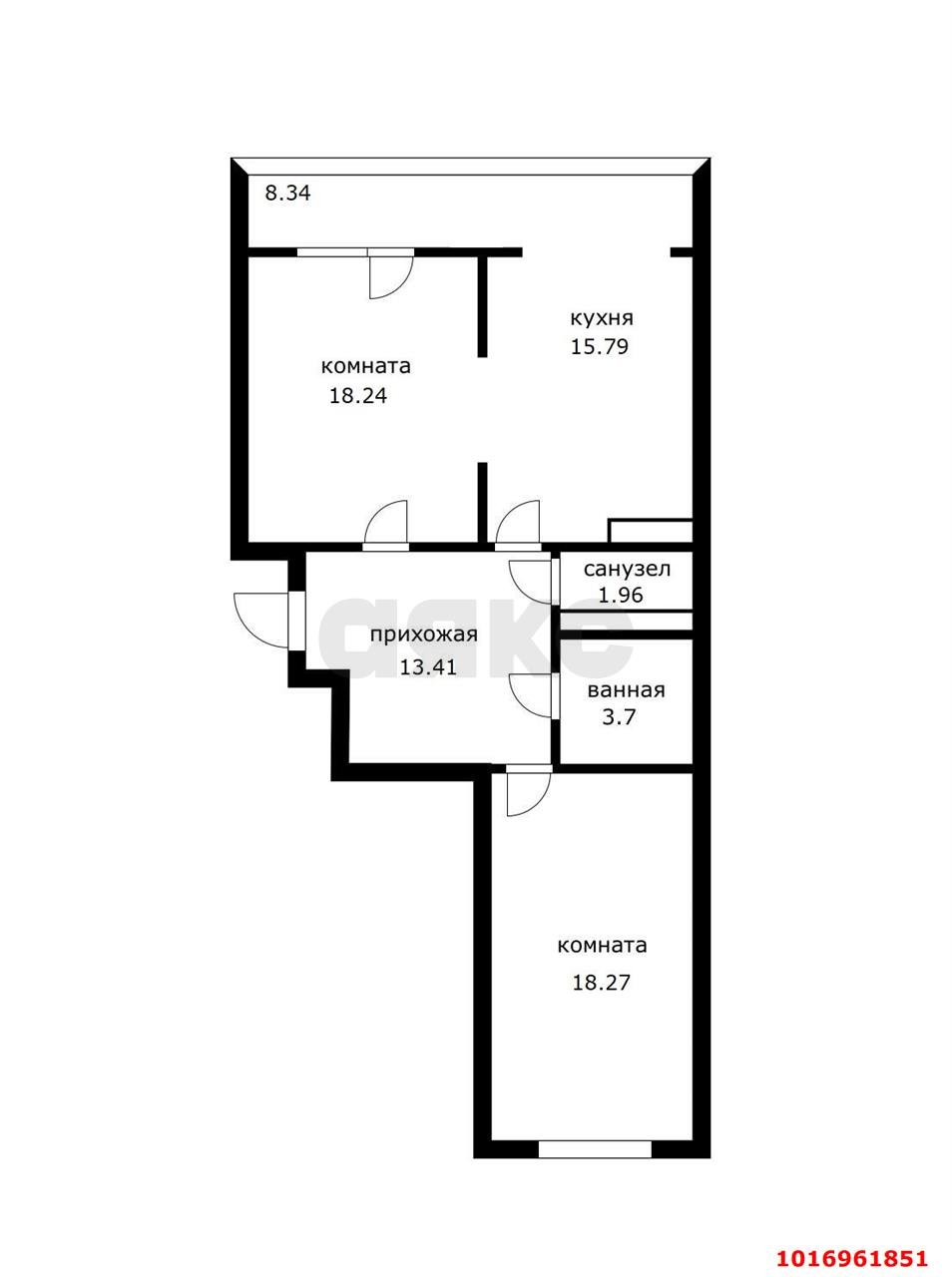 Фото №18: 2-комнатная квартира 80&nbsp;м², 10/16&nbsp;эт. - Краснодар, Западный внутригородской округ, мкр. Кожзавод, ул. Володи Головатого, 174