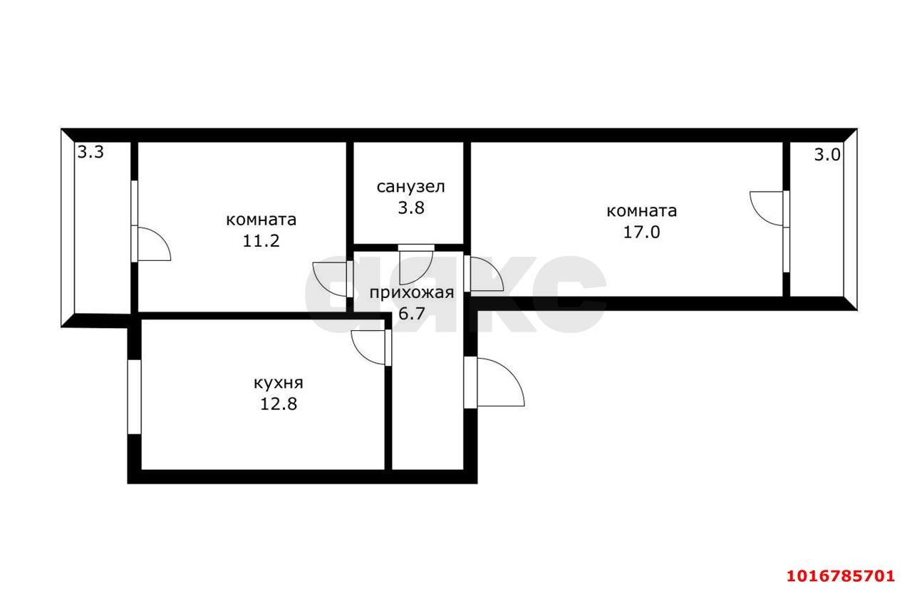 Фото №7: 2-комнатная квартира 57&nbsp;м², 4/5&nbsp;эт. - Новая Адыгея, мкр. ЖК Дарград, ул. Тургеневское шоссе, 33/3к13