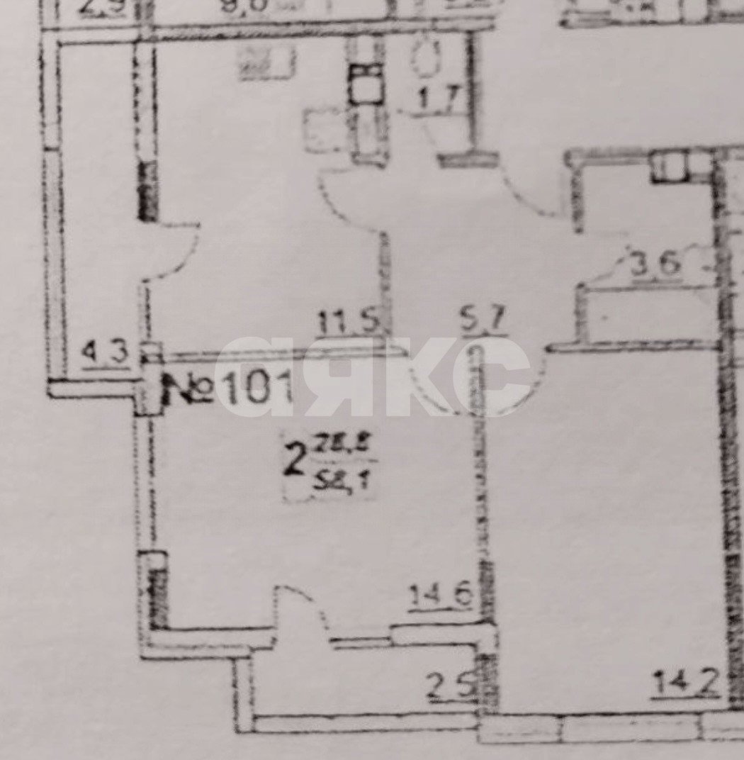 Фото №22: 2-комнатная квартира 62&nbsp;м², 7/9&nbsp;эт. - Анапа, мкр. жилой комплекс Южный, ул. Ленина, 180Ак12