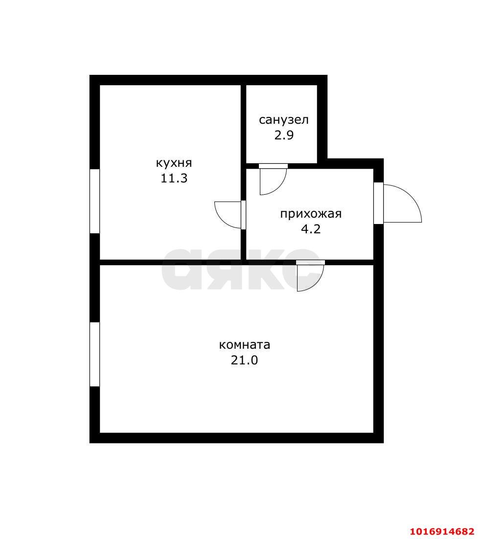 Фото №12: 1-комнатная квартира 39&nbsp;м², 1/5&nbsp;эт. - Южный, ул. Мира, 36