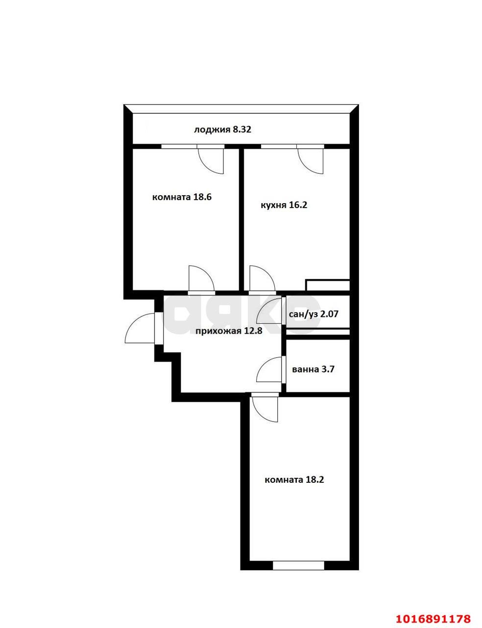 Фото №17: 2-комнатная квартира 85&nbsp;м², 19/20&nbsp;эт. - Краснодар, Западный внутригородской округ, мкр. Фестивальный, ул. Гаражная, 71/1