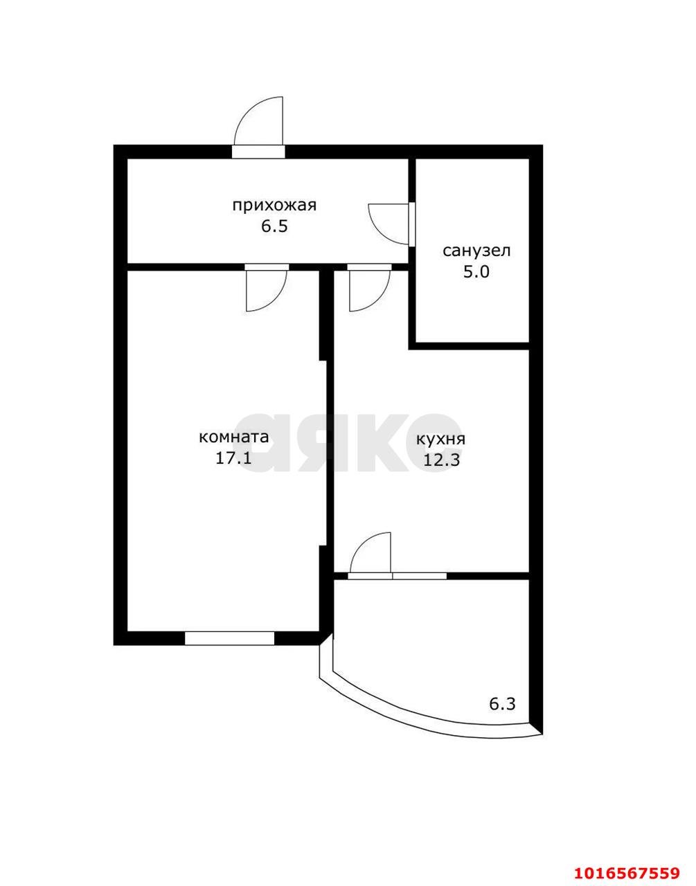 Фото №1: 1-комнатная квартира 40&nbsp;м², 2/16&nbsp;эт. - Краснодар, Прикубанский внутригородской округ, мкр. ЖК Хорошая Погода, ул. Кирилла Россинского, 3/2к1