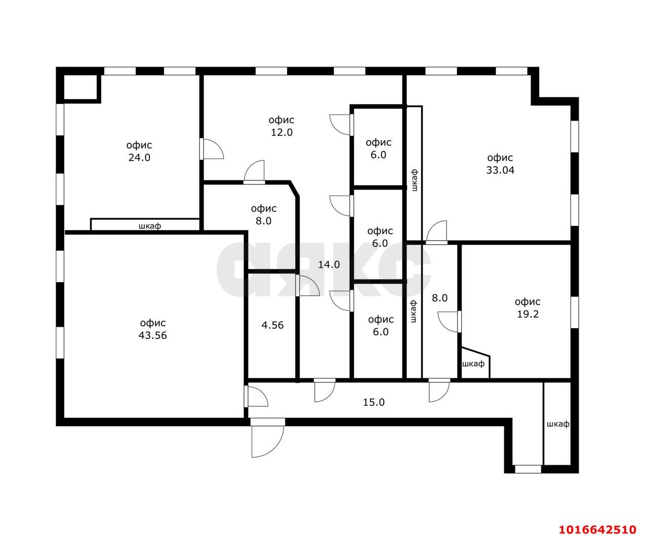 Фото №10: Офисное помещение 236&nbsp;м², 5/5&nbsp;эт. - Краснодар, мкр. Западный внутригородской округ, ул. Красных Партизан, 218
