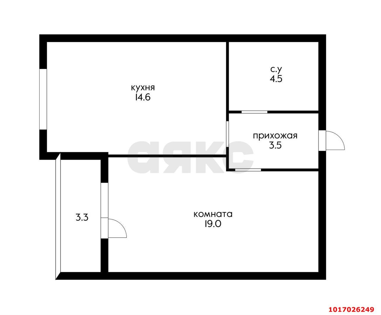 Фото №8: 1-комнатная квартира 44&nbsp;м², 4/8&nbsp;эт. - Краснодар, Прикубанский внутригородской округ, мкр. Молодёжный, ул. Душистая, 50