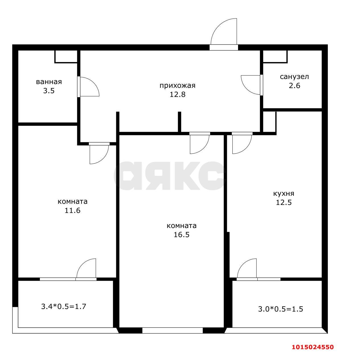 Фото №12: 2-комнатная квартира 68&nbsp;м², 9/19&nbsp;эт. - Краснодар, Прикубанский внутригородской округ, Россинского, мкр. жилой комплекс Дружный, ул. Адмирала Серебрякова, 3/1