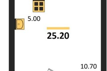 Фото №1: Студия 25 м², 13/13 эт. - Майкоп, мкр. ЖК Звезды,