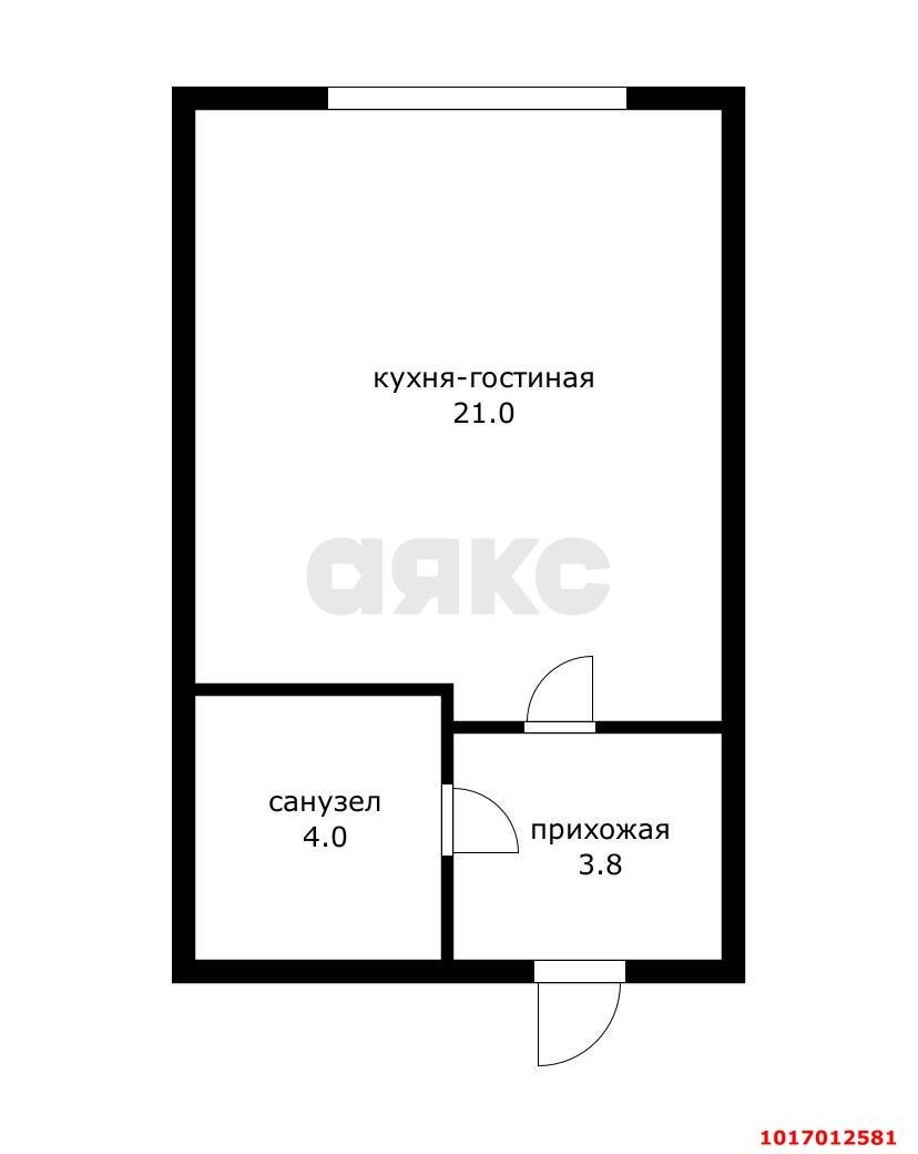 Фото №10: Студия 28&nbsp;м², 7/9&nbsp;эт. - Краснодар, Прикубанский внутригородской округ, мкр. Музыкальный, ул. имени Мусоргского М.П., 6/1