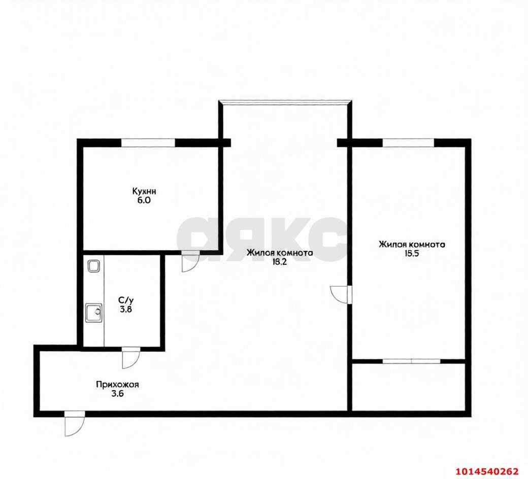 Фото №5: 2-комнатная квартира 50&nbsp;м², 4/5&nbsp;эт. - Краснодар, Прикубанский внутригородской округ, мкр. Авиагородок, ул. Авиагородок, 14