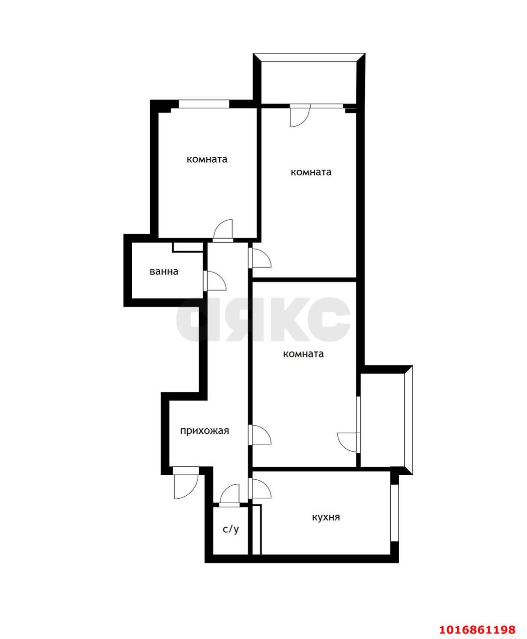 Фото №20: 3-комнатная квартира 80&nbsp;м², 7/7&nbsp;эт. - Краснодар, Прикубанский внутригородской округ, мкр. жилой комплекс Европа-Сити, ул. Византийская, 7