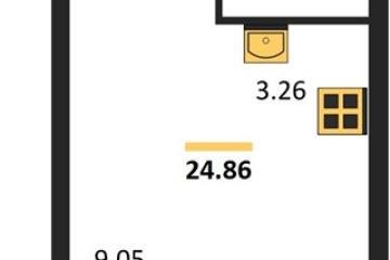 Фото №1: Студия 24 м², 9/18 эт. - Знаменский, мкр. Родные Просторы,