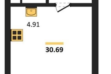 Фото №1: Студия 30 м², 2/18 эт. - Знаменский, мкр. Родные Просторы,