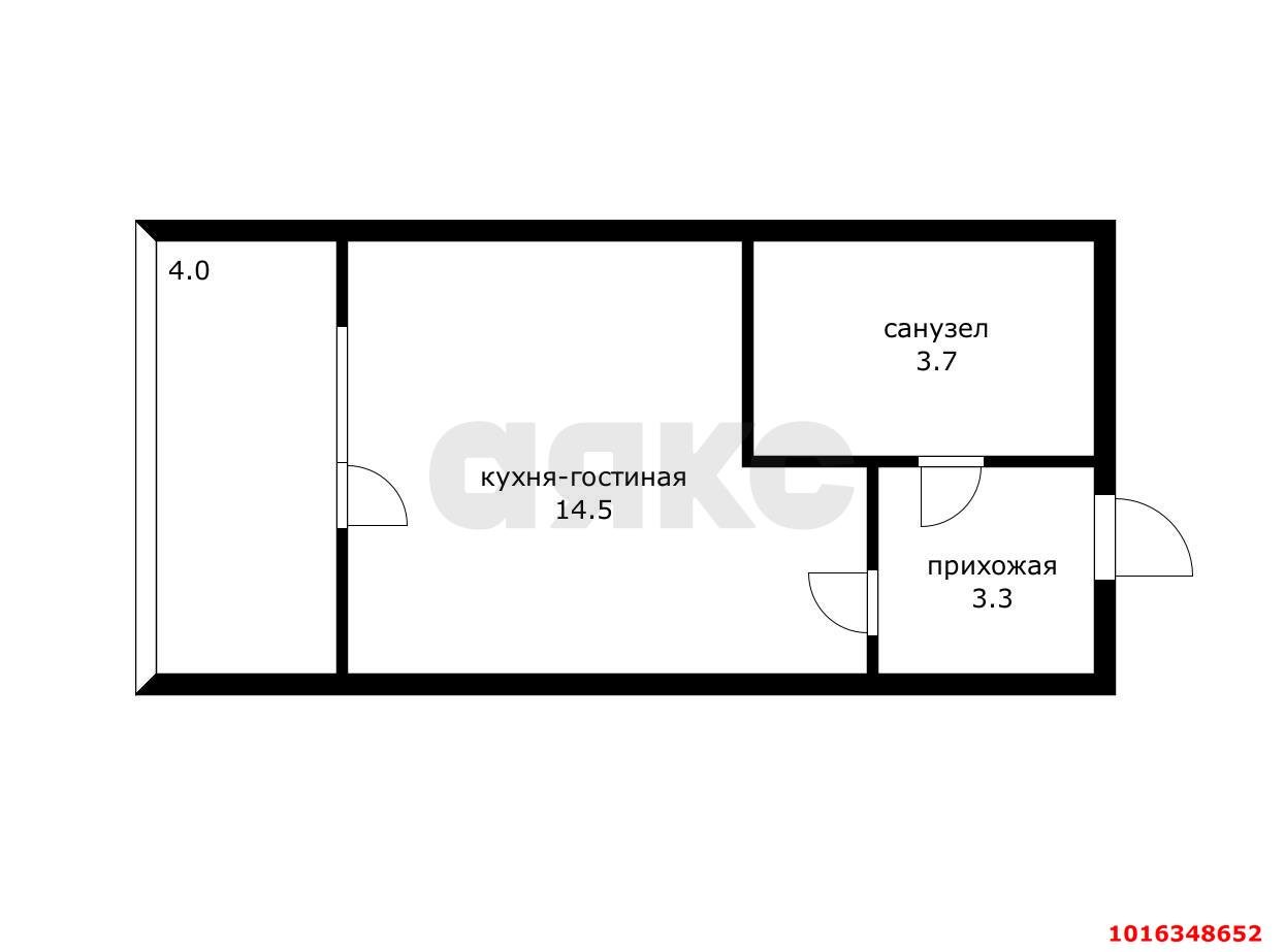 Фото №1: Студия 23&nbsp;м², 11/24&nbsp;эт. - Краснодар, Карасунский внутригородской округ, Камвольно-суконный Комбинат, мкр. ЖК Урал, ул. Уральская, 87/7