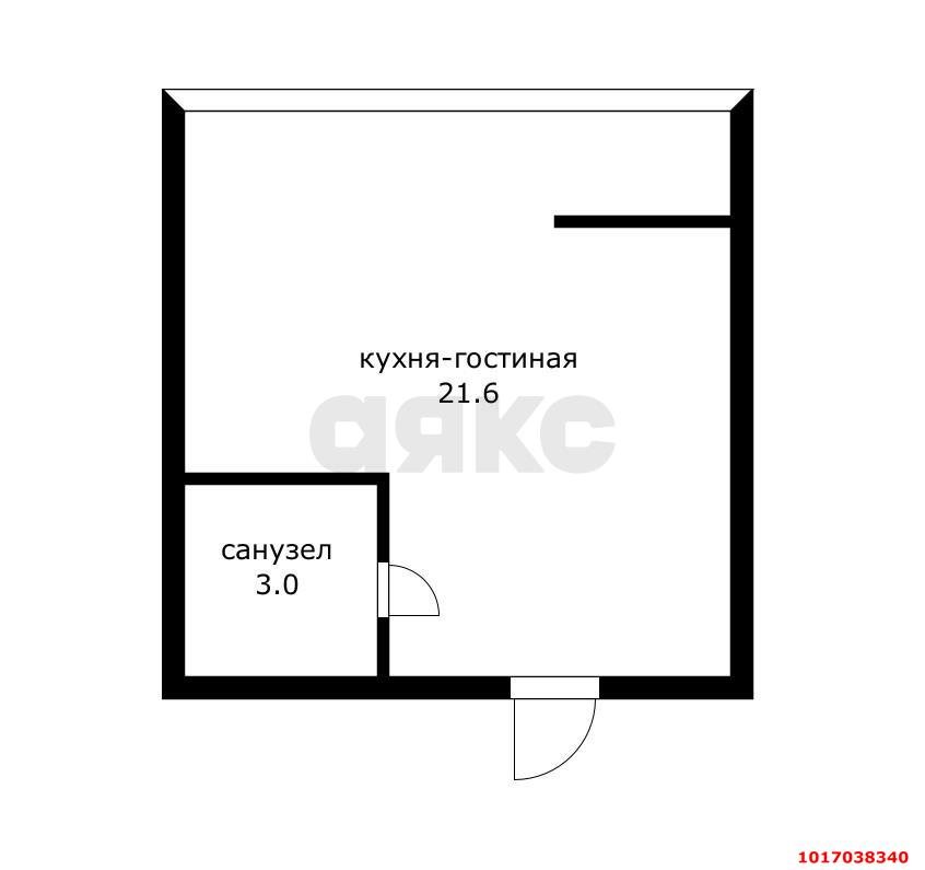 Фото №8: Студия 24&nbsp;м², 3/5&nbsp;эт. - Российский, мкр. Прикубанский внутригородской округ, ул. Ратной Славы, 77