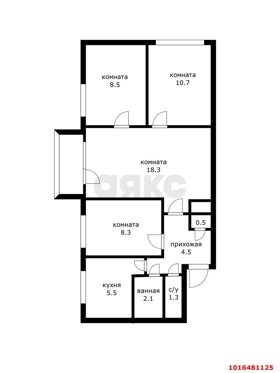 Фото №15: 4-комнатная квартира 59&nbsp;м², 2/5&nbsp;эт. - Краснодар, Центральный внутригородской округ, мкр. Центральный, ул. Хакурате, 7