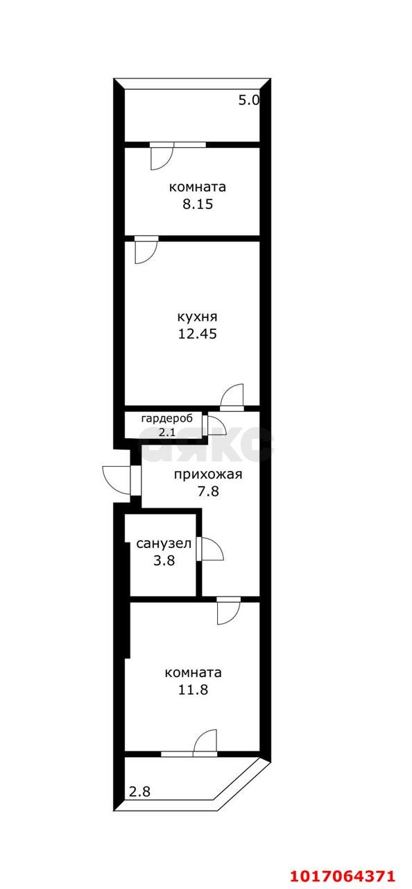 Фото №10: 1-комнатная квартира 56&nbsp;м², 1/7&nbsp;эт. - Российский, мкр. Прикубанский внутригородской округ, ул. Бигдая, 12