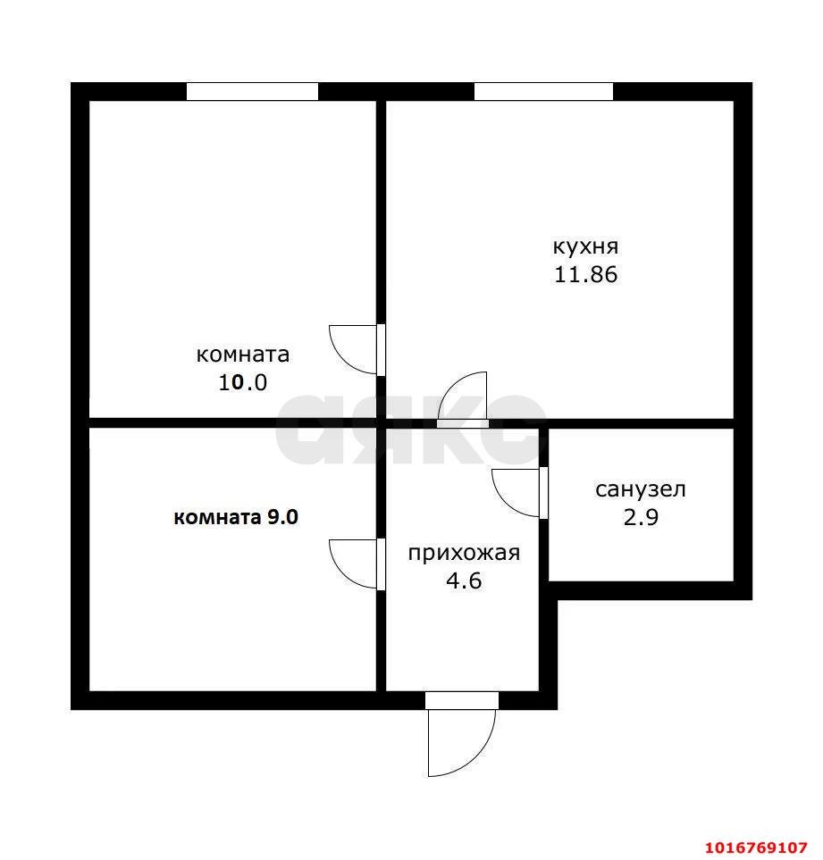 Фото №5: 1-комнатная квартира 38&nbsp;м², 1/5&nbsp;эт. - Южный, ул. Мира, 36Б