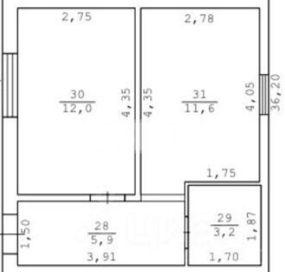 Фото №12: 1-комнатная квартира 29&nbsp;м², 3/3&nbsp;эт. - Анапа, ул. Шевченко, 252