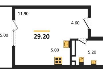 Фото №1: Студия 29 м², 13/13 эт. - Майкоп, мкр. ЖК Звезды,