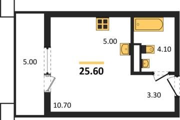 Фото №1: Студия 25 м², 13/13 эт. - Майкоп, мкр. ЖК Звезды,