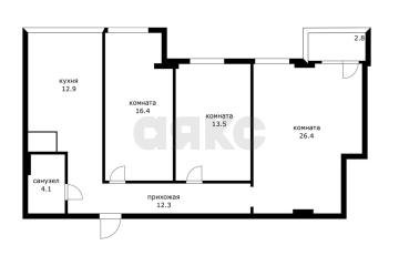 Фото №1: 3-комнатная квартира 85 м², 10/17 эт. - Краснодар, мкр. имени Петра Метальникова, ул. Петра Метальникова, 5к1