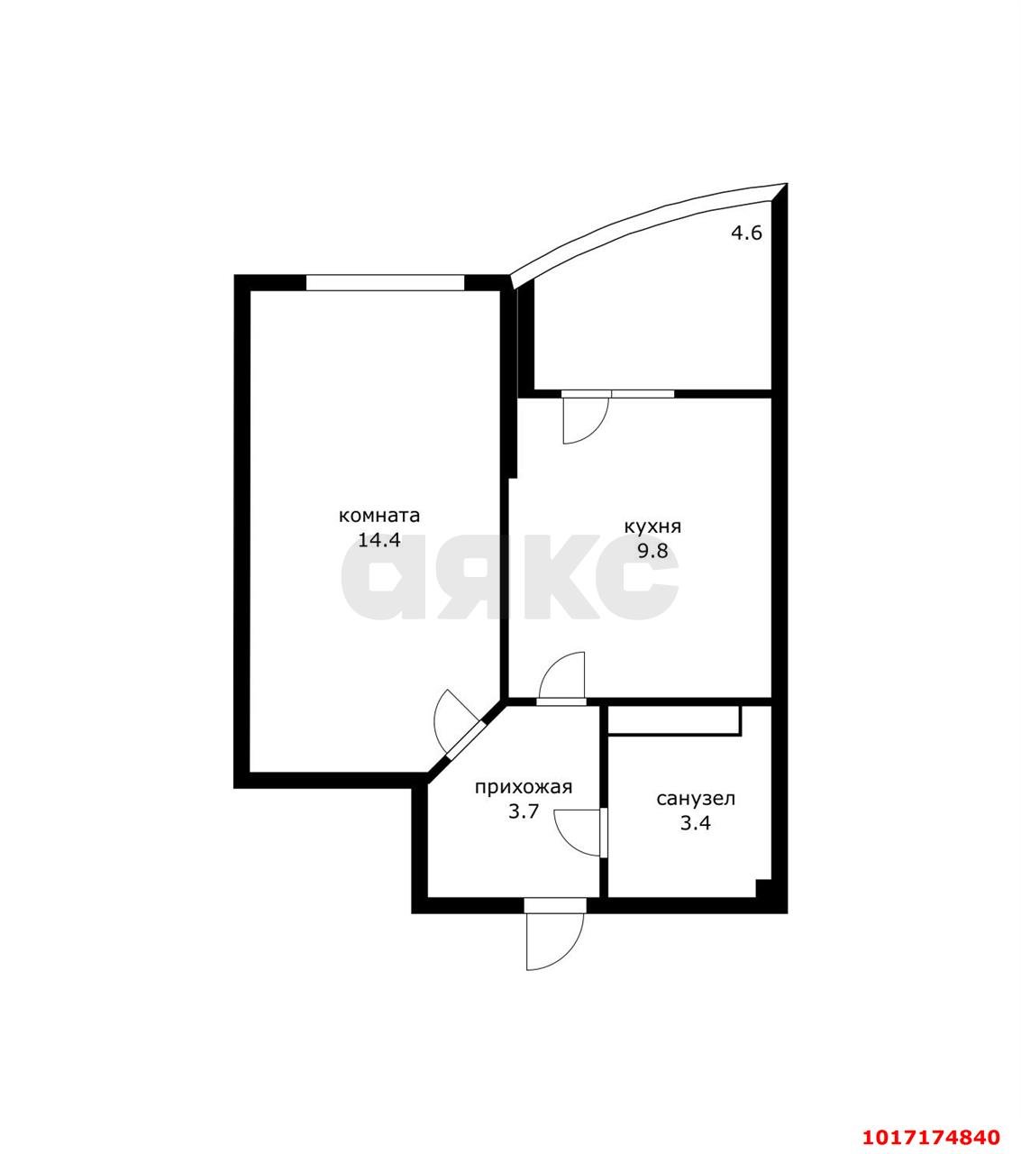 Фото №6: 1-комнатная квартира 31&nbsp;м², 10/24&nbsp;эт. - Краснодар, Прикубанский внутригородской округ, мкр. жилой комплекс Самолёт-5, ул. Константина Гондаря, 105