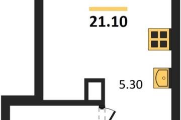 Фото №1: Студия 21 м², 16/18 эт. - Краснодар, мкр. ЖК Грейд,