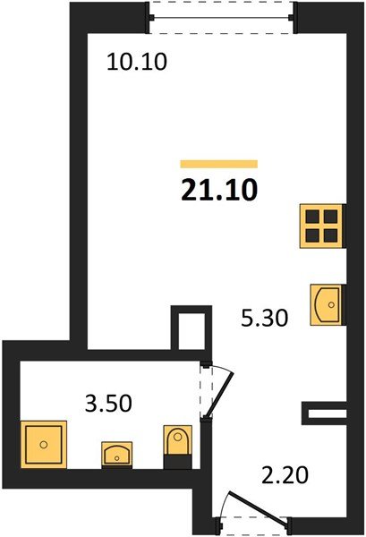 Фото №1: Студия 21&nbsp;м², 16/18&nbsp;эт. - Краснодар, Прикубанский внутригородской округ, мкр. ЖК Грейд