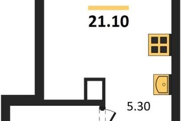 Фото №1: Студия 21 м², 12/18 эт. - Краснодар, мкр. ЖК Грейд,