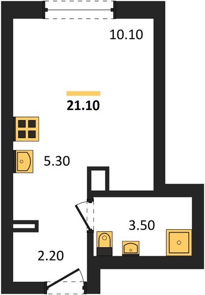 Фото №1: Студия 21&nbsp;м², 15/16&nbsp;эт. - Краснодар, Прикубанский внутригородской округ, мкр. ЖК Грейд