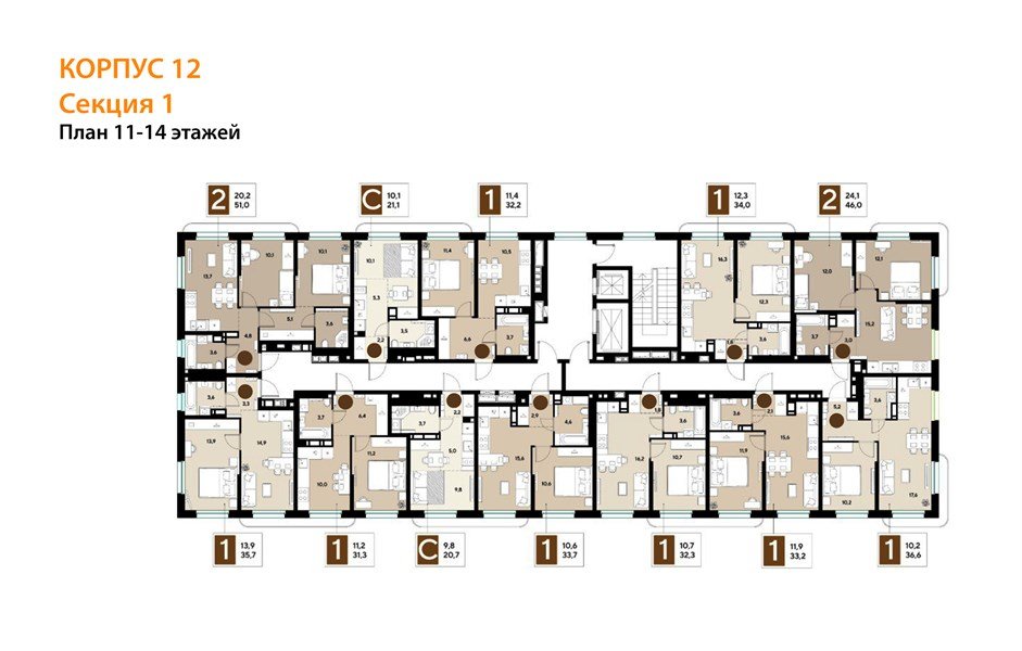 Фото №8: Студия 21&nbsp;м², 14/16&nbsp;эт. - Краснодар, Прикубанский внутригородской округ, мкр. ЖК Грейд