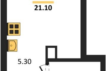 Фото №1: Студия 21 м², 14/16 эт. - Краснодар, мкр. ЖК Грейд,