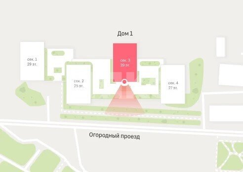 Фото №6: Студия 35&nbsp;м², 15/27&nbsp;эт. - Москва, пр-д Огородный, 20