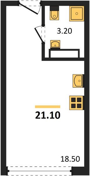 Фото №1: Студия 21&nbsp;м², 16/16&nbsp;эт. - Краснодар, Прикубанский внутригородской округ, мкр. Догма Парк, ул. Марины Цветаевой, 35